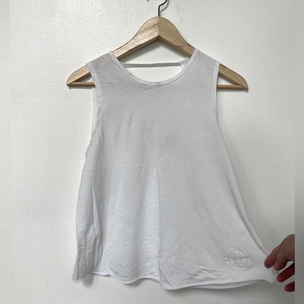 Pure Barre x Beyond Yoga white tank top